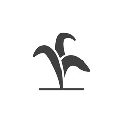Plant stem vector icon. Grass leaf filled flat sign for mobile concept and web design. Weed leaves glyph icon. Symbol, logo illustration. Vector graphics