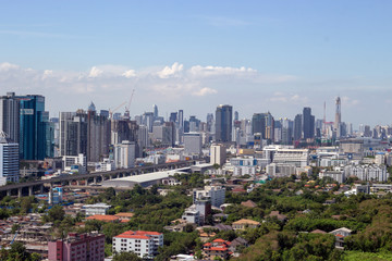 Fototapeta premium panorama view Bangkok city landscape