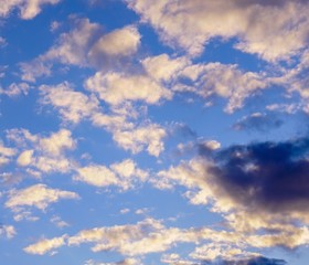 Naklejka na ściany i meble blue sky with white clouds. blue sky and clouds. tree and blue sky. blue sky with white clouds
