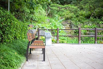 Empty Benches in a Park