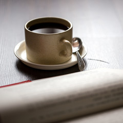 Coffee and Book Unique Lighting Condition