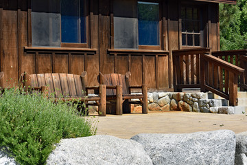 Wood Furniture on Porch