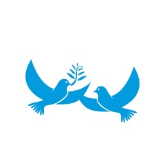 Dove vector. Isolated blue icon