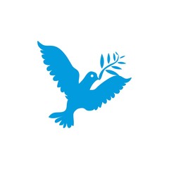 Dove vector. Isolated blue icon