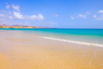 Beach Costa Calma on Fuerteventura, Canary Islands.