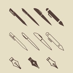 Set of black paint icons, illustration