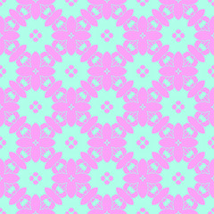 Pink and blue beauty flat pattern