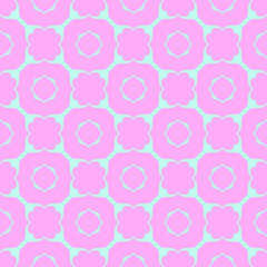 Pink and blue beauty flat pattern
