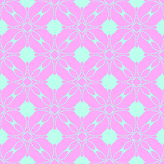 Pink and blue beauty flat pattern