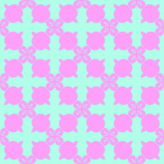 Pink and blue beauty flat pattern