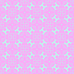 Pink and blue beauty flat pattern