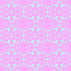 Pink and blue beauty flat pattern