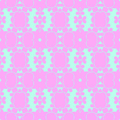 Pink and blue beauty flat pattern