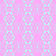 Pink and blue beauty flat pattern