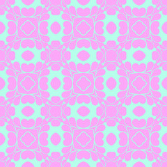 Pink and blue beauty flat pattern