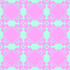 Pink and blue beauty flat pattern