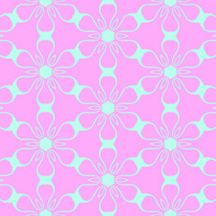 Pastel beauty pattern with floral elements