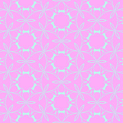 Pastel beauty pattern with floral elements