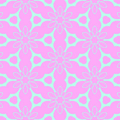 Pastel beauty pattern with floral elements
