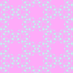 Pastel beauty pattern with floral elements