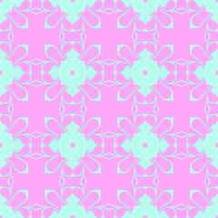 Pastel beauty pattern with floral elements