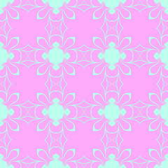Pastel beauty pattern with floral elements