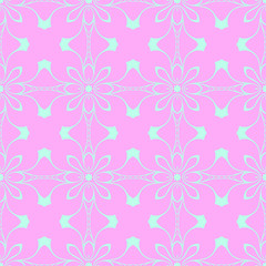 Pastel beauty pattern with floral elements