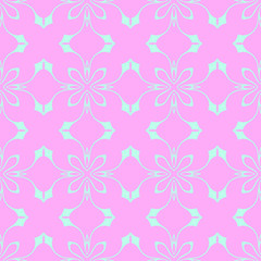 Pastel beauty pattern with floral elements