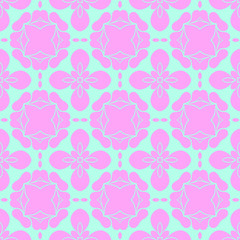 Pastel beauty pattern with floral elements