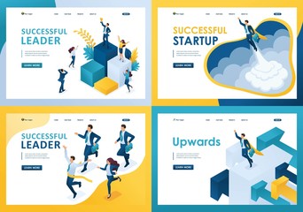 Set design web page templates of successful business. Modern illustration concepts for website and mobile website development