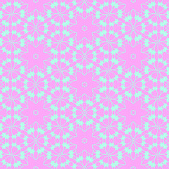 Pastel beauty pattern with floral elements