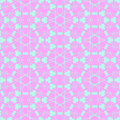 Pastel beauty pattern with floral elements