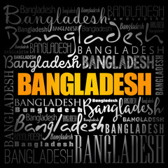 Bangladesh wallpaper word cloud, travel concept background