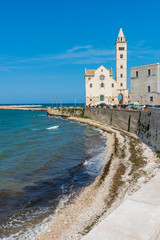Like a white ship in the middle of the sea. Trani, cathedral of San Nicola Pellegrino. Puglia. Italy