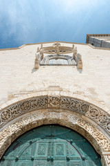 Like a white ship in the middle of the sea. Trani, cathedral of San Nicola Pellegrino. Puglia. Italy