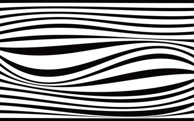 Fototapeta premium Abstract geometric pattern with wavy lines. Seamless vector background.
