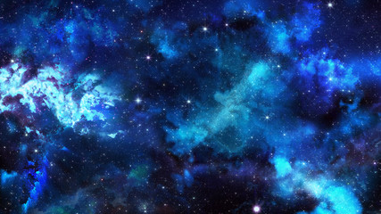 Blue nebula.Galaxy.space nebula.blue space nebula
