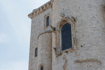 Fototapeta premium Like a white ship in the middle of the sea. Trani, cathedral of San Nicola Pellegrino. Puglia. Italy