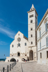 Like a white ship in the middle of the sea. Trani, cathedral of San Nicola Pellegrino. Puglia. Italy