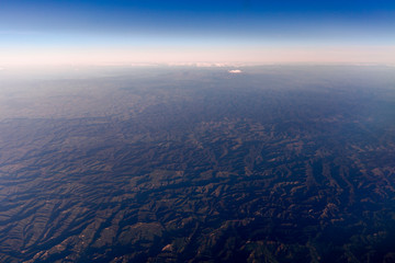 Flying above North Island, New Zealand