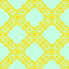 Yellow pattern with floral ornament