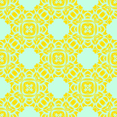 Yellow pattern with floral ornament