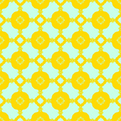 Yellow pattern with floral ornament