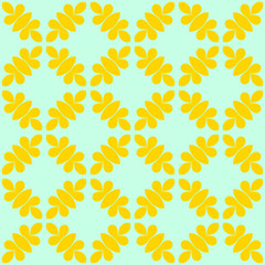 Yellow pattern with floral ornament