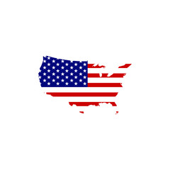 American flag icon logo design vector template