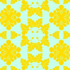 Gordijnen Yellow summer beauty color flat pattern © AnaMaria