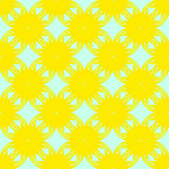 Yellow summer beauty color flat pattern