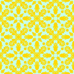 Yellow beauty seamless pattern , spring floral texture