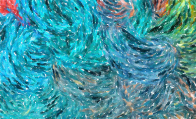 Abstract impressionism massive brush strokes on canvas background. Art design pattern for decorate print products as poster, invitation, cards or banner and web graphic work. Colorful stylish texture