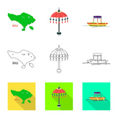 Isolated object of  and travel symbol. Set of  and traditional stock symbol for web.